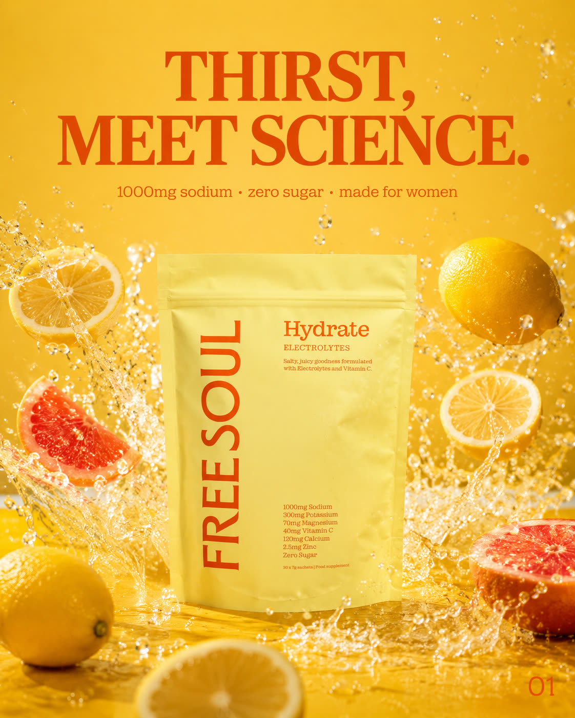 Static ad - Free Soul hydration product